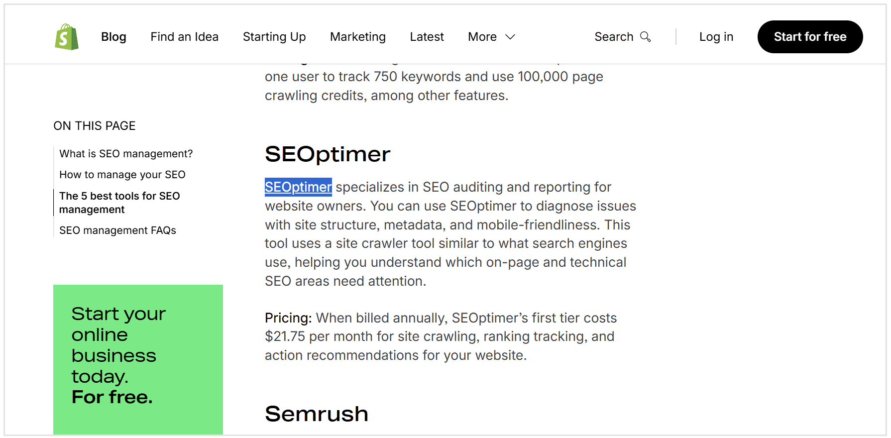 Wzmianka o Shopify 2